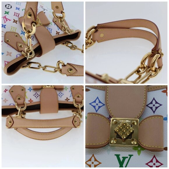 LOUIS VUITTON Monogram Multicolor Annie MM Tote Bag White M40307 LV Auth hk795SM - Picture 16 of 16